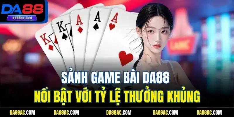 Sảnh game bài DA88 nổi bật với tỷ lệ thưởng khủng